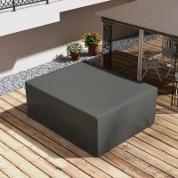 Outsunny Schutzhülle für Gartenmöbel Winterfest Wasserdicht Abdeckung Anti-UV Abdeckplane 235 x 190 x 90cm Grau(m-8)