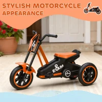 AIYAPLAY Kids Tricycle Baby Trike, Kids Trike with Pedal, 3 Wheel Toddler Balance Bike for Indoor Outdoor Use, Orange(m-5)