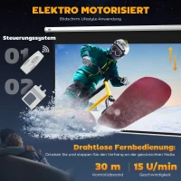 HOMCOM Beamer-Leinwand, Projektionsleinwand, 16:9, 100 Zoll, Fernbedienung, Motor(m-4)