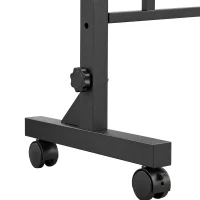 HOMCOM Overbed Table Adjustable Height Sofa Side Table with Wheels 80 x 40 cm Black(m-12)