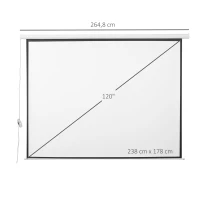 Ecran de projection motorisé 4:3 244L x 183H cm blanc(m-3)