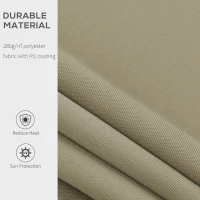 Outsunny Tenda da Sole 2.5x2 m con Braccio Avvolgibile, Tenda Parasole da Esterno a Manovella in Alluminio e Tessuto Poliestere, 280 g/㎡, UV50+, Cachi(m-4)