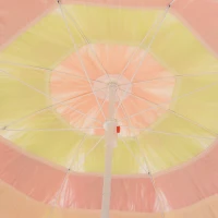 Outsunny 1.6m Garden Hawaii Parasol, Patio Beach Sun Umbrella Sunshade Hawaiian Folding Tilting Crank Parasol (Multicolour)(m-10)