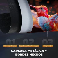 HOMCOM Pantalla de Proyección con Soporte Portátil 100 Pulgadas Formato 16:9 con Altura Ajustable 221x124 cm Blanco(m-5)
