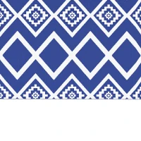 Outsunny Plastic Straw Reversible RV Outdoor Rug with Carry Bag, 182 x 274cm, Blue and White(m-12)