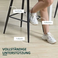 HOMCOM Moderne Barkrukken 2-Pack, Zacht Zitvlak, Stalen Frame, 42 x 47 x 105 cm, Groen(m-6)