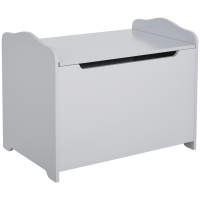 HOMCOM Cassapanca portagiochi 60cm x 40cm x 48cm Grigio