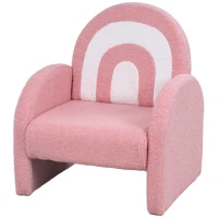 AIYAPLAY Fauteuil enfants canapé pour enfants en forme d'arc-en-ciel, mini canapé en tissu pelucheux pour garçons et filles, rose(m-12)