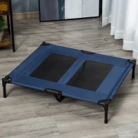PawHut Lit sur pieds lit pour chien chat lit de camp lit surélevé aniamux tissu Oxford textilène micro-perforé acier(m-10)