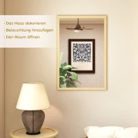 HOMCOM Wandspiegel, 40 x 60 cm, Dekorativer Hängespiegel, einfache Montage, inkl. Schrauben(m-4)