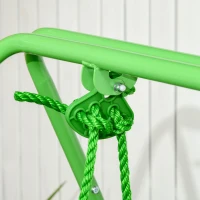 Outsunny Kinderschommel, voor 6-36 maanden, veiligheidsbeugel, veiligheidsgordel, metalen frame, 122 x 146 x 122 cm, groen(m-7)