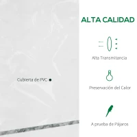 Outsunny Invernadero de Exterior Invernadero de Jardín de 4 Niveles con Estantes Marco de Acero Invernadero para Cultivo de Plantas Flores Tomates 143x73x195 cm Transparente(m-4)