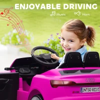 AIYAPLAY Audi Q8 etron Sportback Licensed Ride on Car with Remote Control, Four-Wheel Suspension, Soft Start for Ages 3-4, Pink(m-6)