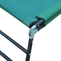 Outsunny Foldable Sun Lounger with 5-Position Adjustable Backrest, Outdoor Portable Recliner Chaise Lounge Chair, Green(m-11)