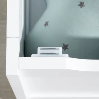 ZONEKIZ 2 In 1 Kids Storage Bench, Toy Box w/ Safety Rod - Grey(m-8)