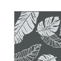 Outsunny Plastic Straw Reversible RV Outdoor Rug with Carry Bag, 182 x 274cm, Grey and White(m-13)