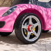 AIYAPLAY Rutschauto Kinder Porsche Rutschfahrzeug mit Hupe Licht Motorgeräuschen, für 18–36 Monate, Rosa(m-5)