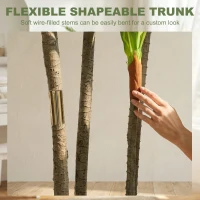 HOMCOM 150cm Lifelike Fake Tree, Artificial Dracaena Tree with Bendable Trunks, Green(m-6)