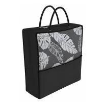 Outsunny Plastic Straw Reversible RV Outdoor Rug with Carry Bag, 182 x 274cm, Grey and White(m-11)