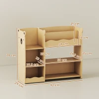 AIYAPLAY Meuble rangement enfant 3 niveaux, étagère de rangement pour jouets enfants avec étagères ouvertes, 92x29x79cm, naturel(m-3)