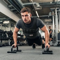 HOMCOM Gewichtsweste 20 KG verstellbare Trainingsweste mit herausnehmenbar Gewichten Schwarz(m-8)