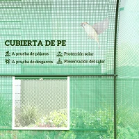 Outsunny Invernadero de Exterior 2,5x2x2 m Invernadero de Túnel con Cubierta de PE 140 g/m² para Cultivo Plantas Verduras Frutas en Jardín Terraza Verde(m-4)