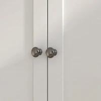 HOMCOM bufetieră înaltă de bucătărie cu 4 dulapuri, 2 sertare și blat central, 100x40x180 cm, alb(m-9)