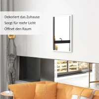 HOMCOM Wandspiegel, 60 x 80 cm, Dekorativer Hängespiegel, einfache Montage, inkl. Schrauben(m-4)