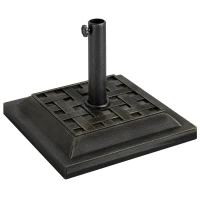 Outsunny Zonneschermvoet 9 kg schermvoet zonneschermstandaard 38/ 48 mm hars brons(m-1)