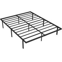HOMCOM 5ft King Bed Frame with Underbed Storage, Metal Platform Bed Frame with Steel Slat Support, No Box Spring Needed(m-1)