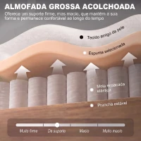 HOMCOM Poltrona de Sala de Estar Poltrona Moderna para Dormitório com Pés de Madeira Poltrona Individual 74x86x102 cm Creme(m-5)