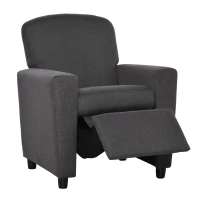 HOMCOM 2 in 1 design Kids Sofa Armchair with Footrest for Children Playroom Bedroom Living Room, 55 x 50 x 67cm, Grey(m-1)