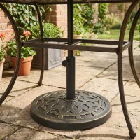 Outsunny Base Ombrellone Rotonda da Giardino in Resina Ø44 × 33cm(m-2)