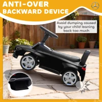 AIYAPLAY Official Mercedes-Benz Ride On Car, Foot to Floor Sliding Walker with Horn, Engine Sounds and Under-Seat Storage, Black(m-8)