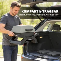 Outsunny Tischgrill Elektrisch 2300W 23x71 cm tragbar Elektrogrill mit Antihaftbeschichtete Grillrosten Fettauffangschale(m-5)