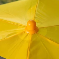 Outsunny Set de Exterior pentru Copii, 4 piese cu 2 Scaune, Umbrelă și Masă Rotundă, din Oțel și Țesătură Oxford Galbenă(m-9)