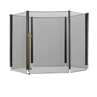 HOMCOM Red de Seguridad de Reemplazo para Trampolín Ø305 cm con Puerta con Cremallera para 6 Postes Rectos Ø305x180 cm Negro(m-11)