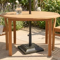 Outsunny Zonneschermvoet 9 kg schermvoet zonneschermstandaard 38/ 48 mm hars brons(m-8)
