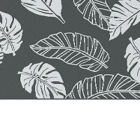 Outsunny Plastic Straw Reversible RV Outdoor Rug with Carry Bag, 182 x 274cm, Grey and White(m-12)