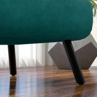 HOMCOM Relaxsessel im Skandidesign, Liegesessel, Lesesessel. ink. Kissen mit Knopfhefung, Schwarz + Natur(m-9)