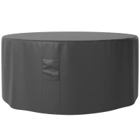 Outsunny Garden Patio Large Furniture Set Round Cover 600D Oxford Waterproof, Ф193 x 80H cm, Black(m-1)