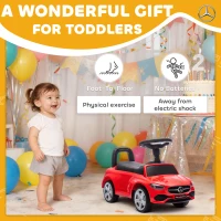 AIYAPLAY Official Mercedes-Benz Ride On Car, Foot to Floor Sliding Walker with Horn, Engine Sounds and Under-Seat Storage, Red(m-8)