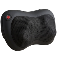 HOMCOM Cojín de Masaje Shiatsu con Calor y 4 Nodos  Amasado Giratorio 3D Alivio de la Fatiga Muscular