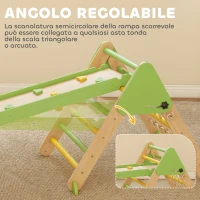 AIYAPLAY Gioco per Bambini 8 in 1 con Triangolo, Parete Liscia e Arco, in Legno di Pioppo e Pino, 191.5x74.5x63 cm(m-6)