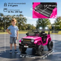 AIYAPLAY, mașină electrică 4x4 copii, telecomandă 2,4 GHz, 2 motoare 12 V, viteză reglabilă, muzică, lumini LED, negru(m-8)