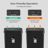Ultra-Quiet Paper Shredder with P-4 Cross-Cut Security, Multi-Media Shredder for Home Office and Small Spaces, 32L x 16.5W x 38H cm, Black(m-7)