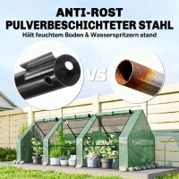 Outsunny Kas tomatenkas plantenkas met raam koude kas kweekkas groen(m-7)