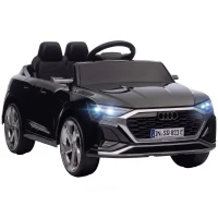AIYAPLAY Audi Q8 etron Sportback Licensed Ride on Car with Remote Control, Four-Wheel Suspension, Soft Start for Ages 3-4, Black(m-1)