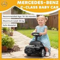 AIYAPLAY Official Mercedes-Benz Ride On Car, Foot to Floor Sliding Walker with Horn, Engine Sounds and Under-Seat Storage, Black(m-4)