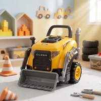 AIYAPLAY Kids Truck Engine Toy, Excavator Toy Steering Wheel with Spray, Lights and Sounds for 3-6 Years Boys Girls, Yellow(m-9)